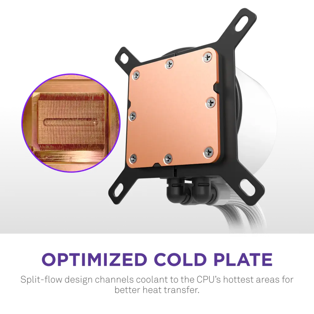 NZXT Kraken Plus 240 RGB 240mm AIO Liquid Cooler with 1.54-inch LCD-White