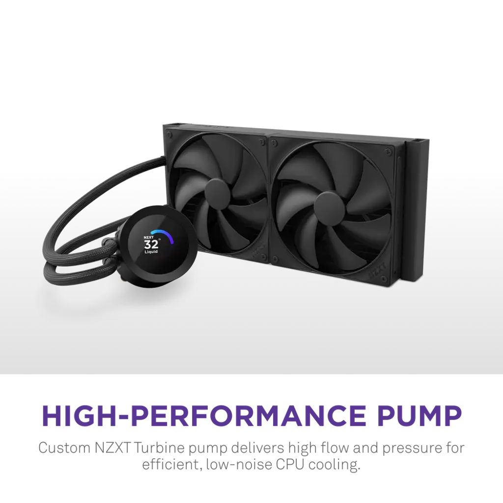 NZXT Kraken Plus 240 240mm AIO Liquid Cooler with 1.54-inch LCD