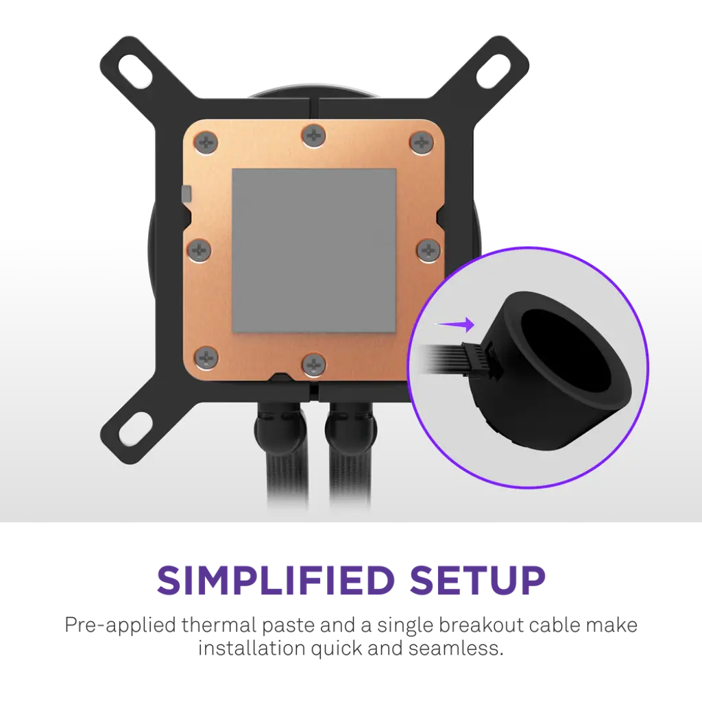 NZXT Kraken Plus 240 240mm AIO Liquid Cooler with 1.54-inch LCD