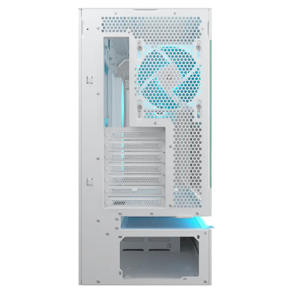 Cougar CFV235 Tempered Glass ATX Mid‑Tower Gaming Case with Central Floating Ventilation - White-tpstech.in