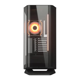 Cougar FV270 RGB Tempered Glass Mid‑Tower Computer Case with E‑ATX Support, Angled Airflow & ARGB Fans - Black-tpstech.in