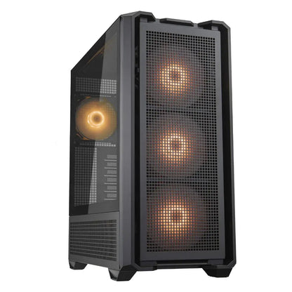 Cougar MX600 RGB CGR-57C9B-RGB ATX Full Tower PC Case with Tempered Glass 4 ARGB PWM Fans - Black-tpstech.in