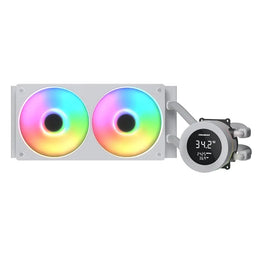 Cougar Poseidon Vistek ARGB 240mm CPU Liquid Cooler with 1.9‑Inch Display - White-tpstech.in