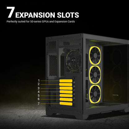 Ant Esports Crystal ARC Gaming Mid Tower Case-Black