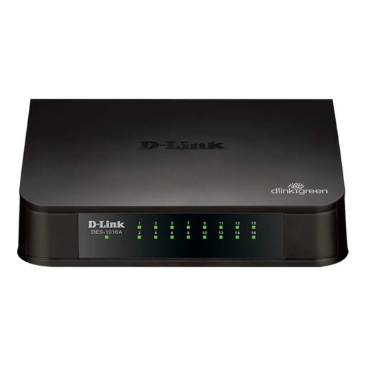 D-Link DES‑1016A 16‑Port Fast Ethernet Unmanaged Switch-tpstech.in