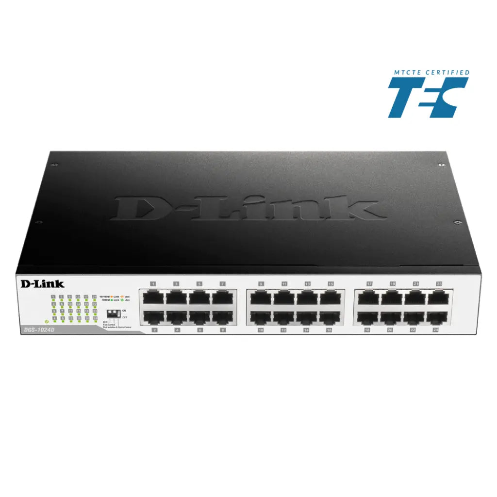 D-Link DGS-1024D 24 Port Gigabit Unmanaged Desktop Switch-tpstech.in