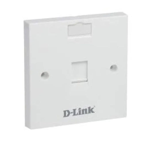 D-Link Single Port Face Plate with Shutter for Keystone Jack – White-tpstech.in