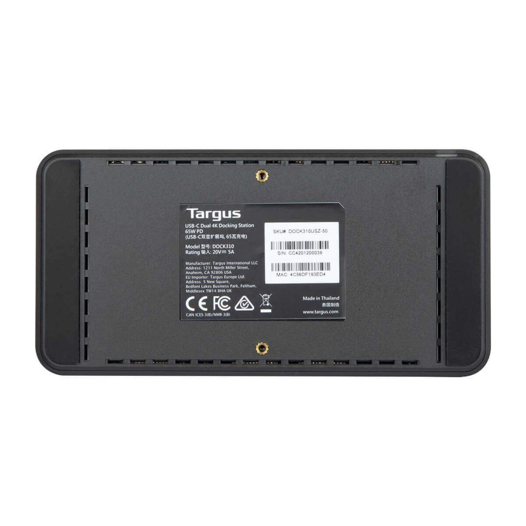Targus Universal USB-C DV4K Docking Station with 65W Power Delivery - Black