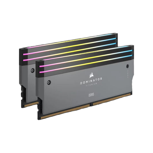 Corsair Dominator Titanium 32GB (2x16GB) DDR5 RAM 6000MHz CL30 Gaming Desktop Memory- Black