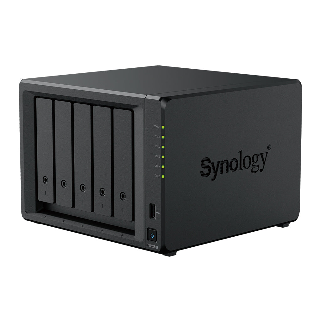 Synology DiskStation DS1525+ 5 Bay Network Attached Storage Enclosure - Black
