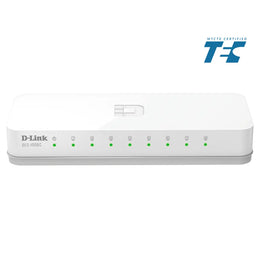 D Link DES 1008C 8 Port Fast Ethernet Unmanaged Switch Energy Efficient Fanless Design 