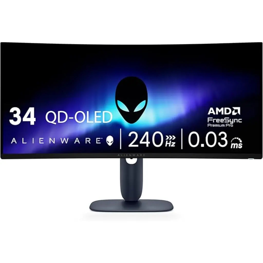 Dell Alienware AW3425DW 34" 240Hz 0.03ms WQHD Curved QD-OLED Gaming Monitor-tpstech