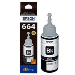 Epson 664 (C13T664198) Black Ink Bottle 70ml Compatible with Epson EcoTank L‑Series Inkjet Printers-tpstech.in