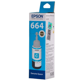 Epson 664 (C13T664298) Cyan Ink Bottle 70ml for EcoTank Printers-tpstech.in