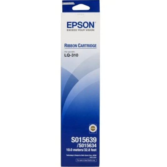 Epson C13S015639 (S015634) Black Ribbon Cartridge for LQ-310 Dot Matrix Printer-tpstech.in