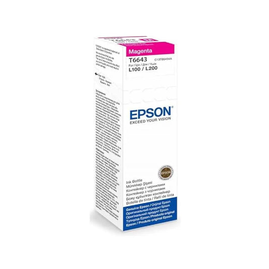 Epson T6643 (C13T664398) Magenta Ink Bottle 70ml -tpstech.in