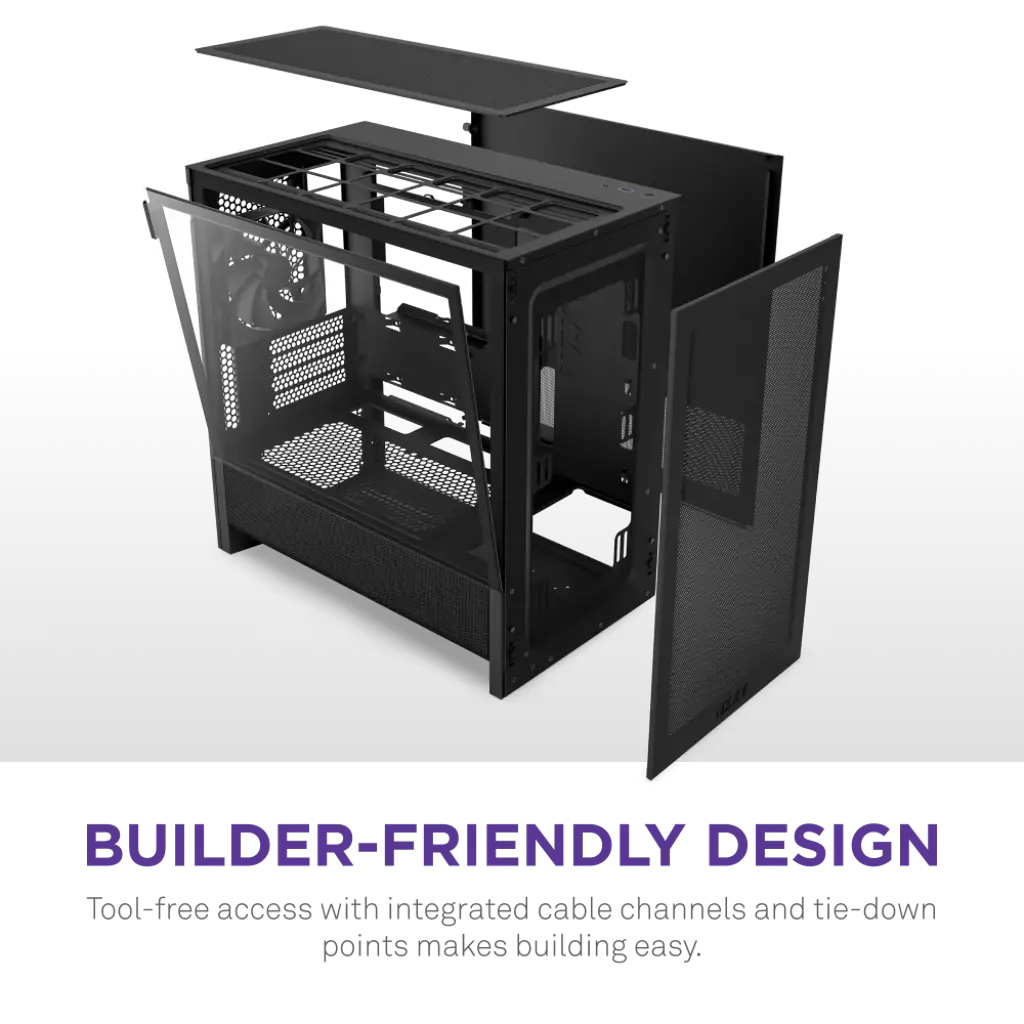 NZXT H3 Flow Tempered Glass Micro-ATX Airflow Case