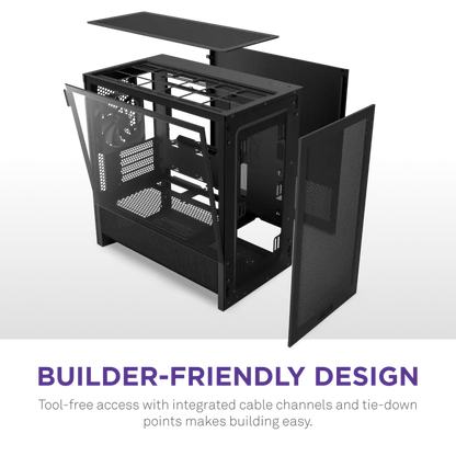 NZXT H3 Flow Tempered Glass Micro-ATX Airflow Case