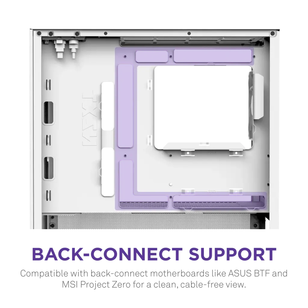 NZXT H3 Flow Tempered Glass Micro-ATX Airflow Case-White