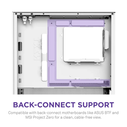 NZXT H3 Flow Tempered Glass Micro-ATX Airflow Case-White