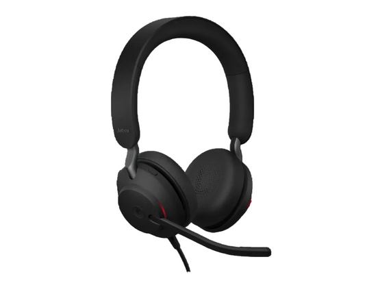 Jabra Evolve2 40 SE USB C/A UC Stereo Professional Wired Headset with Ultimate Noise Cancellation Mic - Black