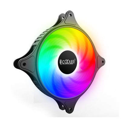 PCCOOLER FX-120-3 केस फैन लो नॉइज़ लेवल और RGB लाइटिंग के साथ