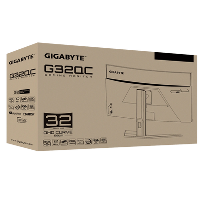 GIGABYTE G32QC 32 Inch (81.28 Cm) 165Hz 1440P Curved Gaming Monitor