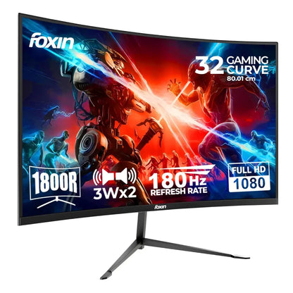 Foxin Phantom 32" 180Hz 1ms FHD Curved Gaming Monitor-tpstechin