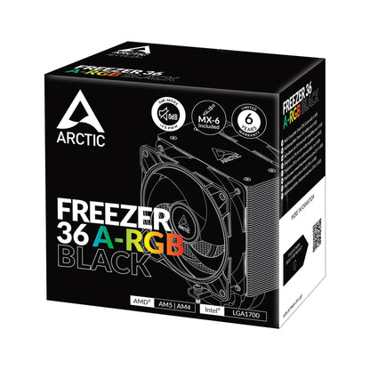 ARCTIC Freezer 36 A-RGB Tower CPU Air Cooler with 120mm P12 PWM -Black