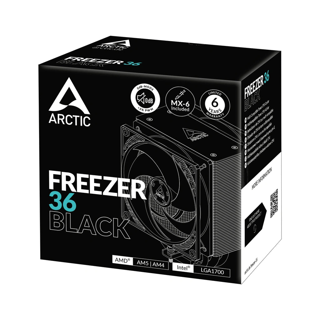 ARCTIC Freezer 36 Tower CPU Air Cooler with 120mm P12 PWM -Black