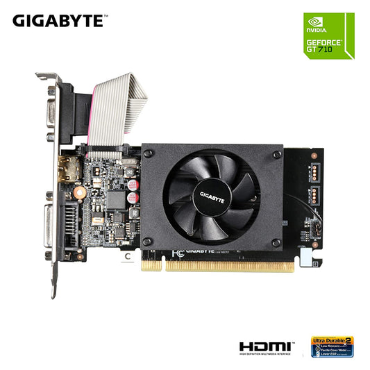 GIGABYTE GeForce GT 710 2GB DDR3 64-bit Graphics Card