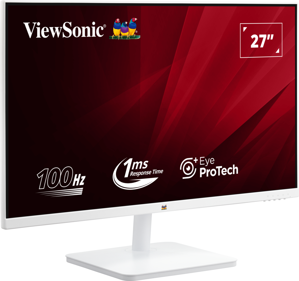 ViewSonic White Monitor VA2732-MH-W 27” 1080p FHD 100Hz IPS Panel with Dual Speakers