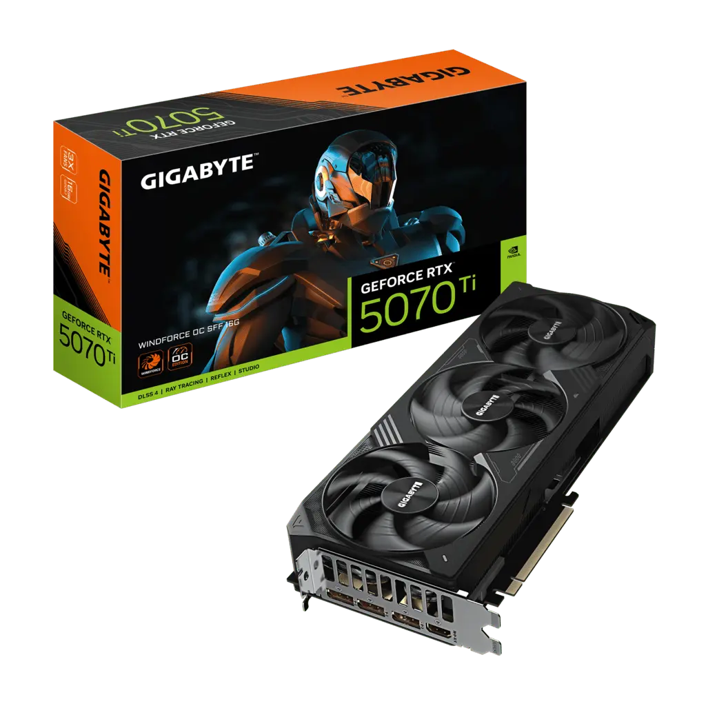Gigabyte GeForce RTX 5070 Ti WINDFORCE OC 16G 256-Bit GDDR7 Graphics Card