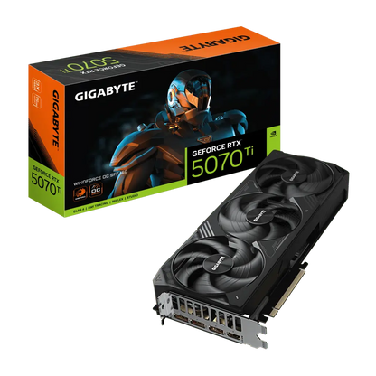 Gigabyte GeForce RTX 5070 Ti WINDFORCE OC 16G 256-Bit GDDR7 Graphics Card