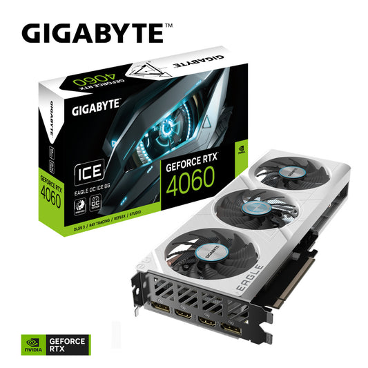 Gigabyte GeForce RTX4060 EAGLE OC ICE 8G GDDR6 Graphics Card