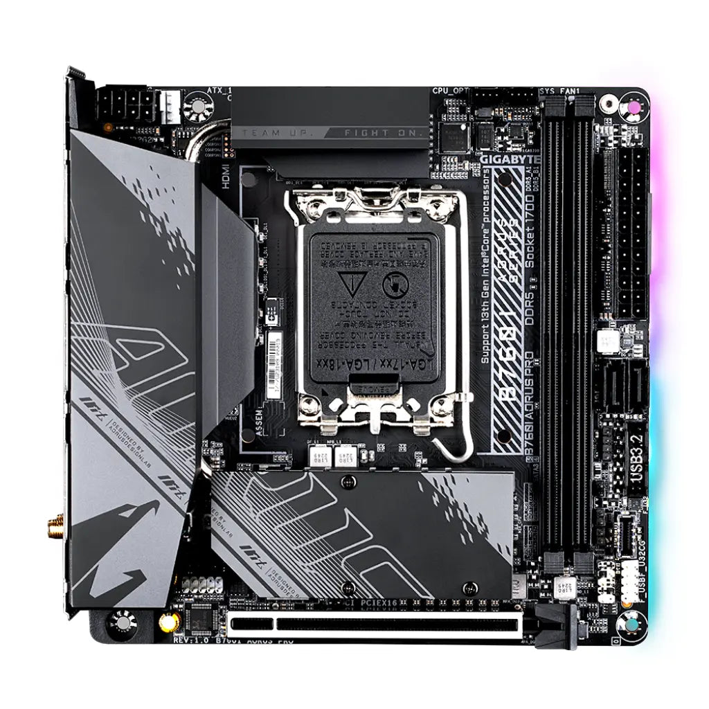 Gigabyte B760I AORUS PRO Wi-Fi 6E Intel B760 DDR5 Mini-ITX Gaming Motherboard-tpstech.in