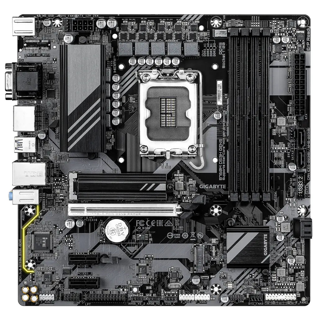 Gigabyte B760M DS3H GEN5 Intel B760 LGA1700 DDR5 Micro-ATX Motherboard-tpstech.in