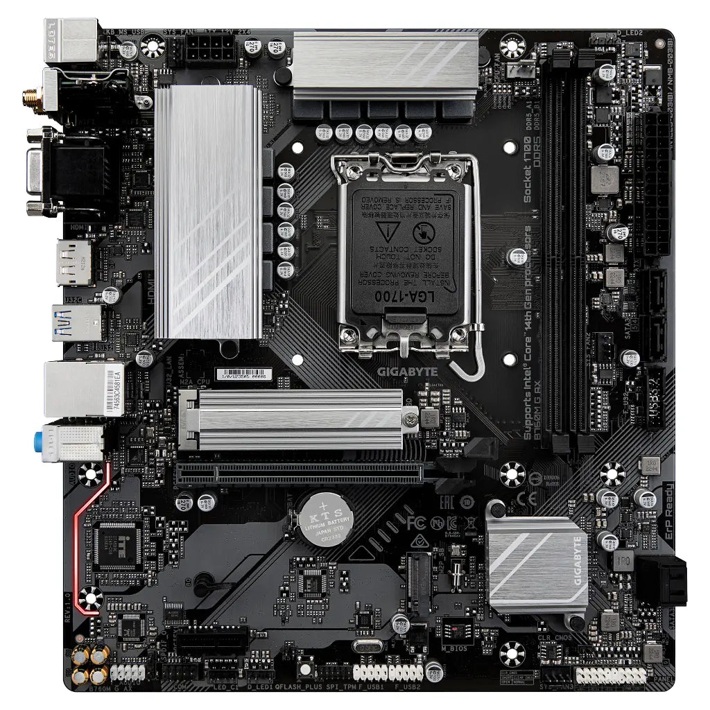 Gigabyte B760M G AX Wi-Fi 6E Intel B760 LGA1700 DDR5 Micro-ATX Motherboard-tptech.in