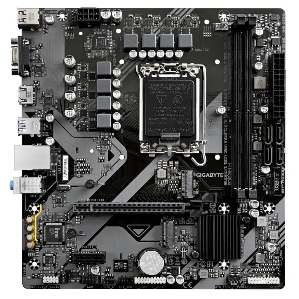 Gigabyte B760M H Intel B760 LGA1700 DDR5 Micro-ATX Motherboard-tpstech.in