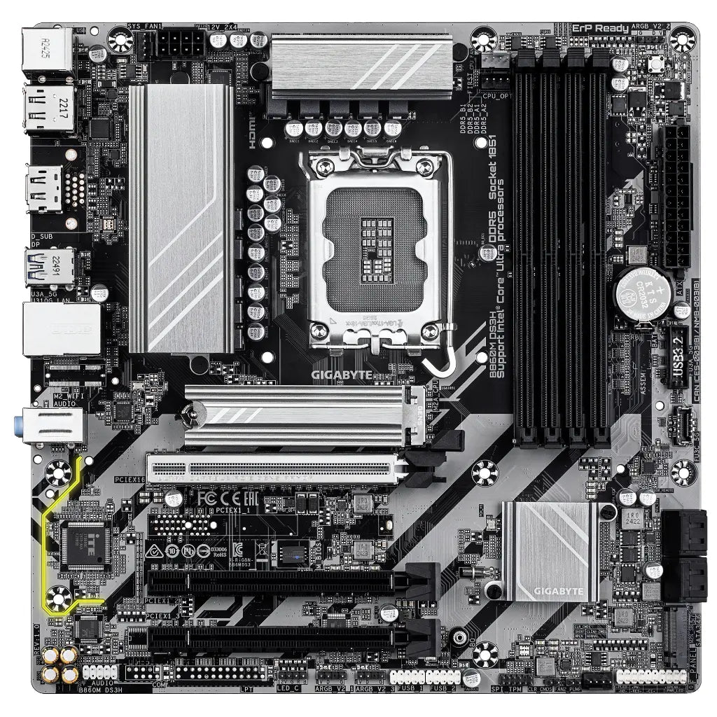 Gigabyte B860M DS3H Intel B860 LGA1851 DDR5 Micro-ATX Motherboard-tpstech.in