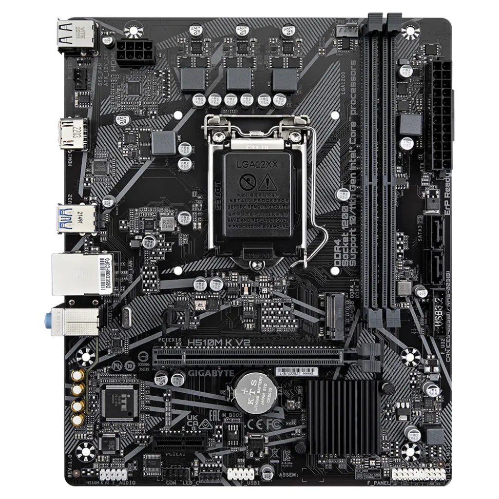 Gigabyte H510M K V2 Intel H510 LGA1200 DDR4 Micro-ATX Motherboard-tpstech.in
