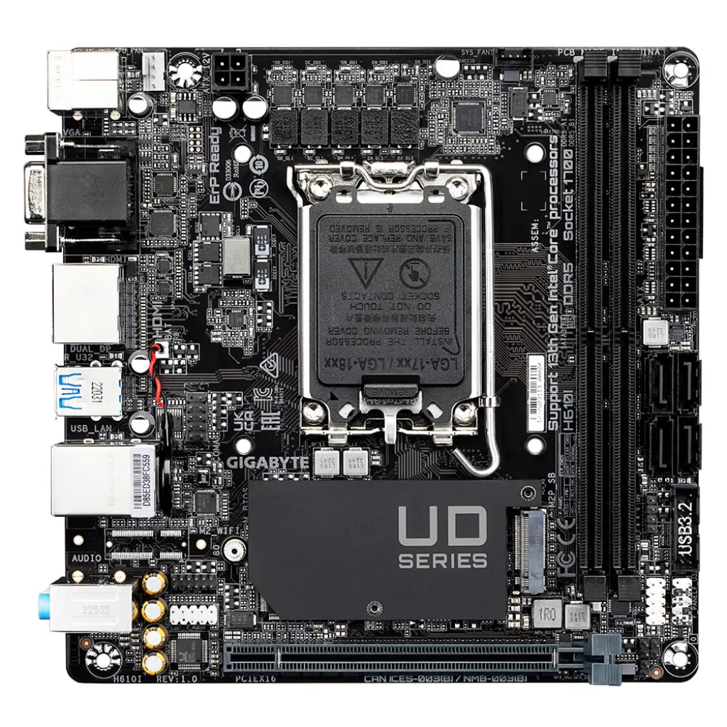 Gigabyte H610I Intel H610 LGA1700 DDR5 Mini-ITX Motherboard-tpstech.in