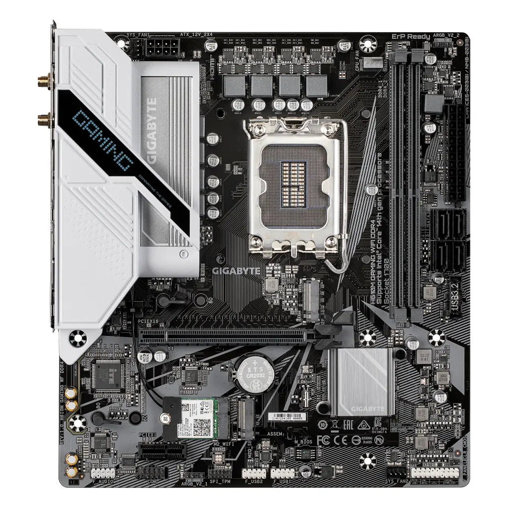 Gigabyte H610M Gaming WiFi Intel H610 LGA1700 DDR4 Micro-ATX Motherboard-tpstech.in