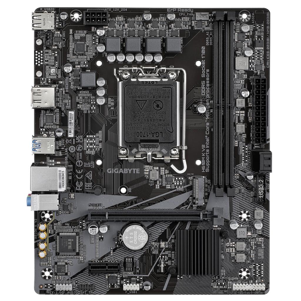 Gigabyte H610M K V2 Intel H610 LGA1700 DDR5 Micro-ATX Motherboard-tpstech.in