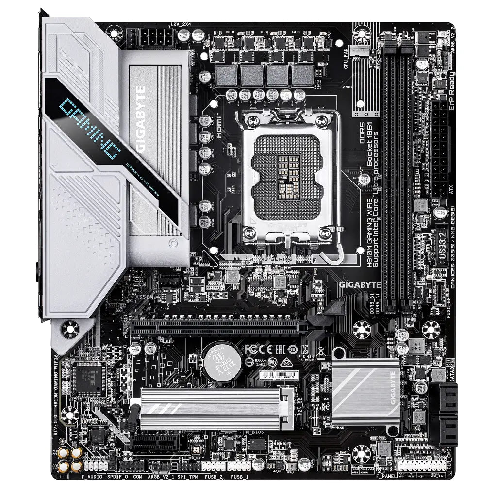 Gigabyte H810M GAMING WIFI6 Intel H810  LGA1851 DDR5 Micro-ATX Motherboard-tpstech.in