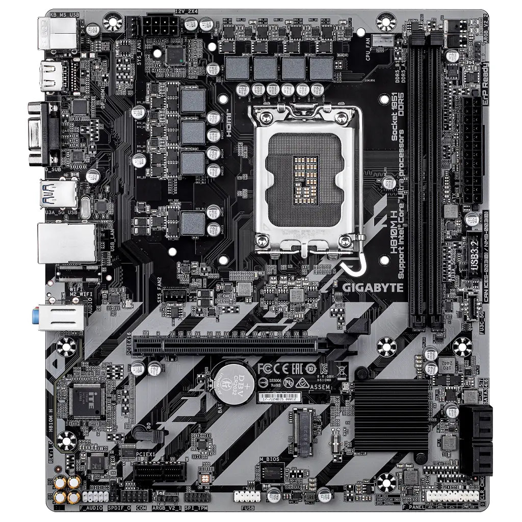 Gigabyte H810M H Intel H810 LGA1851 DDR5 Micro ATX Motherboard-tpstech.in