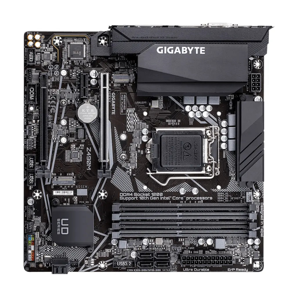 Gigabyte Z490M Intel Z490 LGA1200 DDR4 Micro-ATX Motherboard-tpstech.in