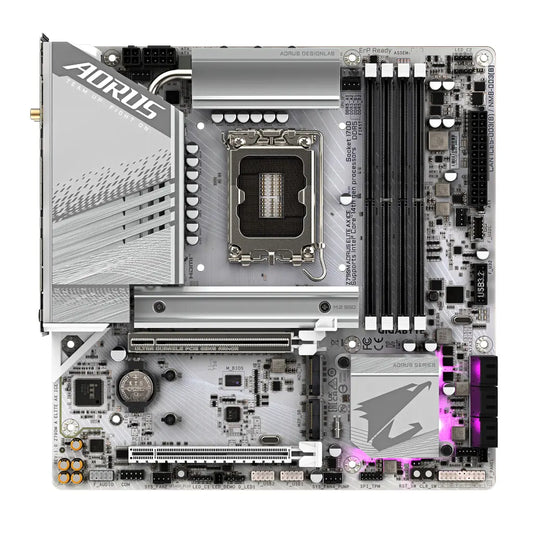 Gigabyte Z790M AORUS ELITE AX ICE Wi-Fi 6E Intel Z790 LGA1700 DDR5 Micro-ATX Motherboard-tpstech.in