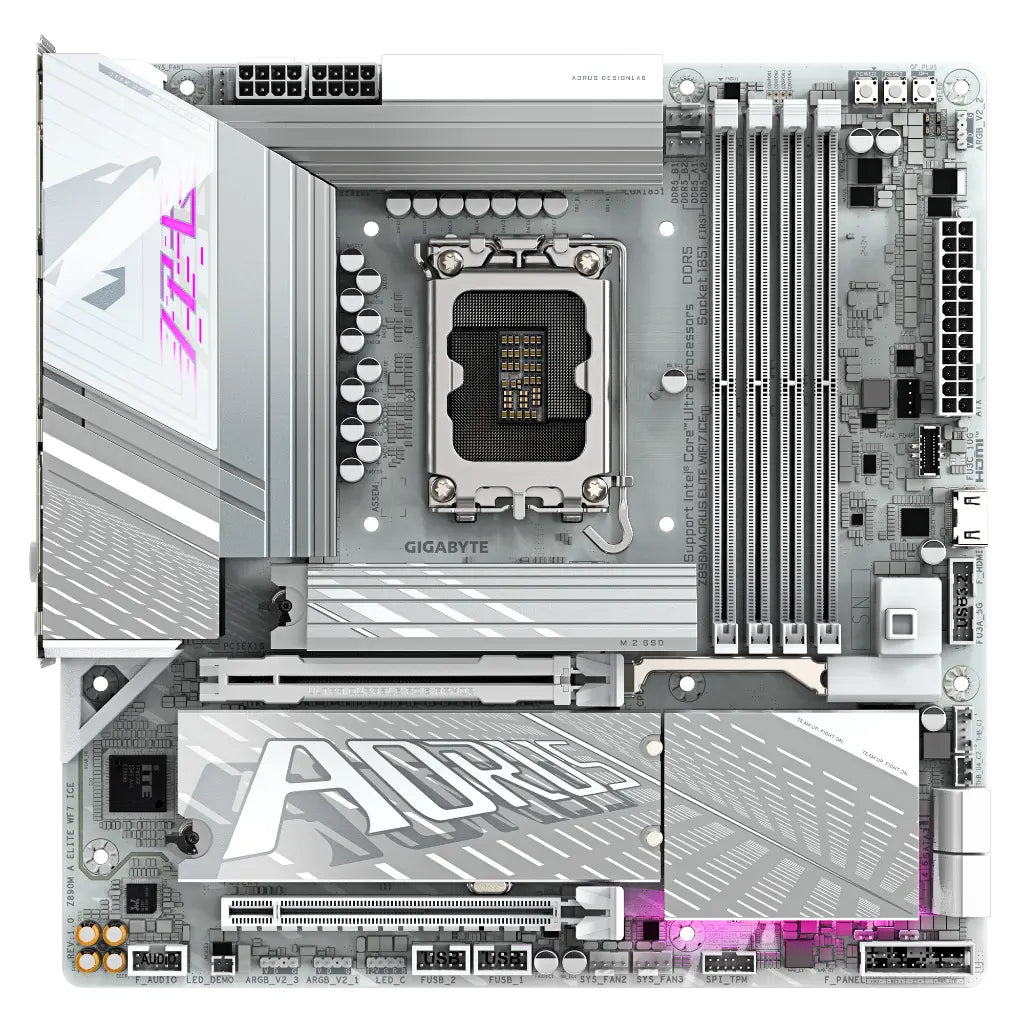 Gigabyte Z890M AORUS ELITE WIFI7 ICE Intel Z890 LGA1851 DDR5 Micro ATX Motherboard-tpstech.in