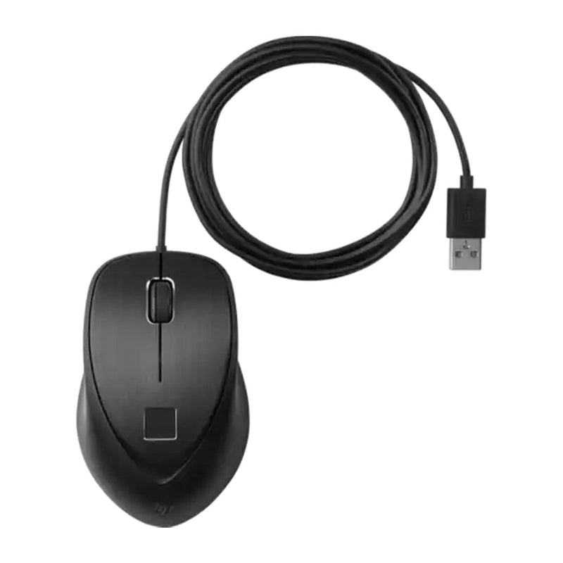 RePacked Secure Wired USB Mouse with Integrated Fingerprint Reader